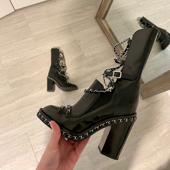 CHANEL Shoes - RARE CHANEL CHAIN BOOTS